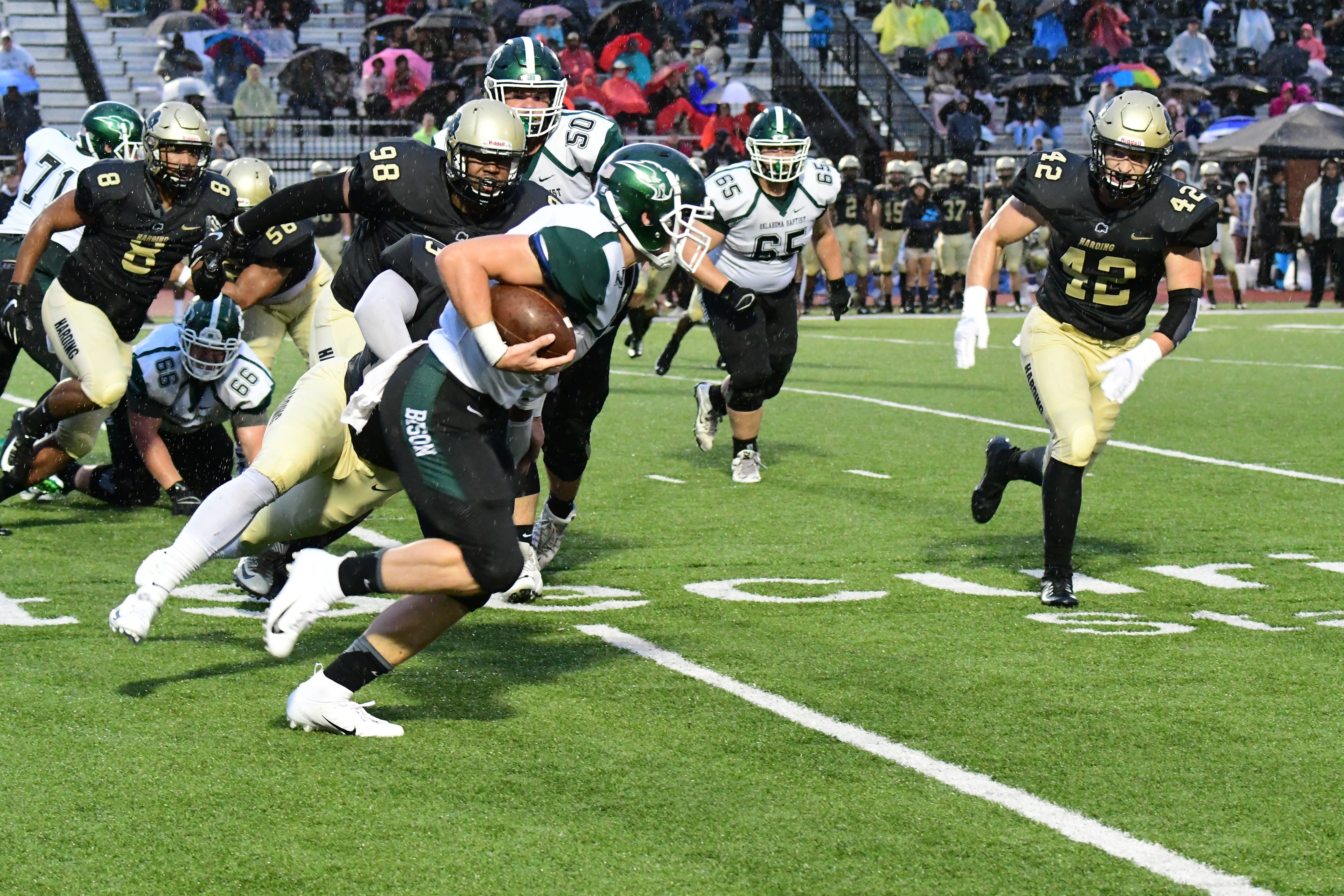 Football Harding University Field in use